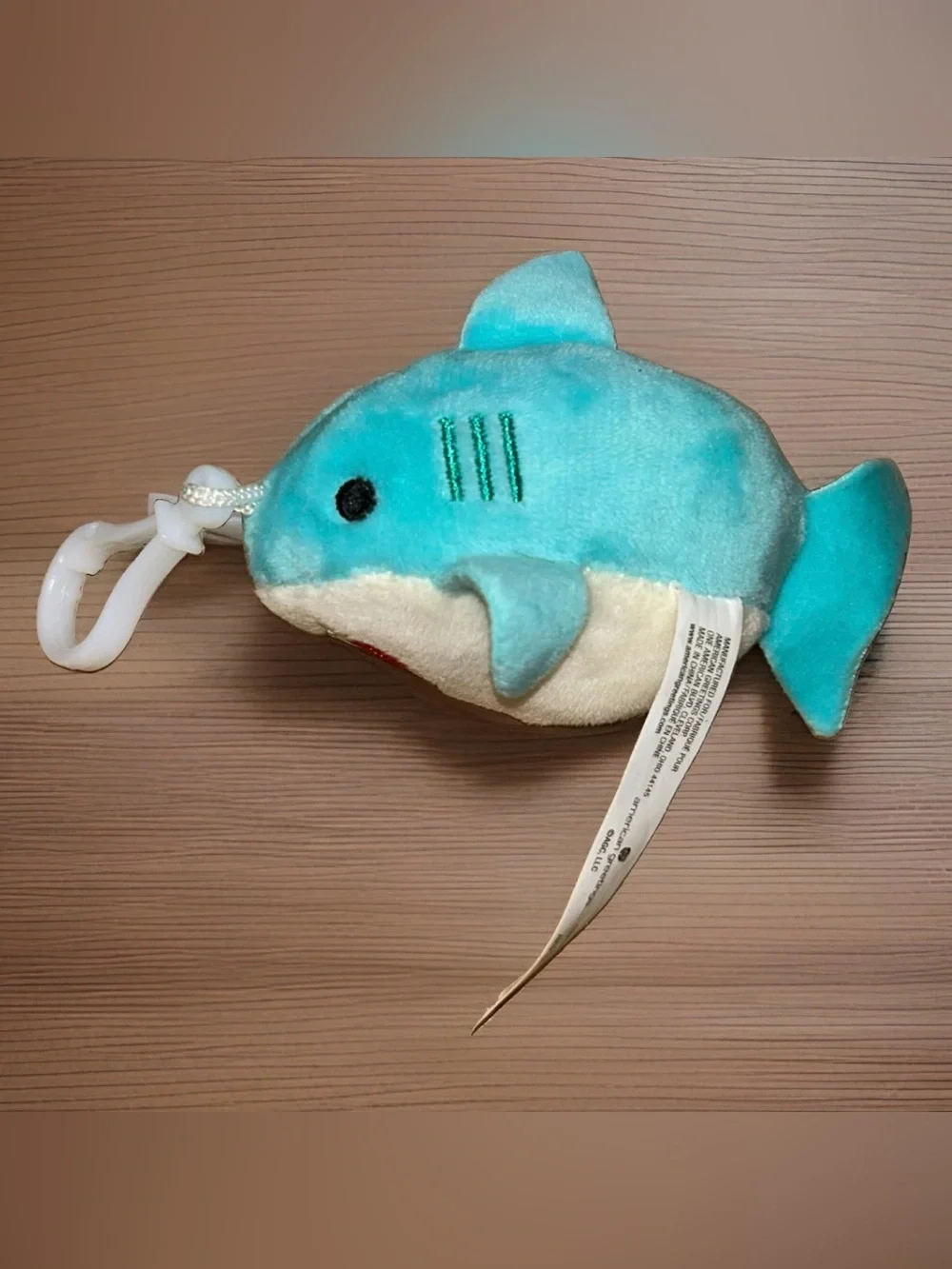 Blue Shark Plush Keyclip American Greetings Backpack Clip